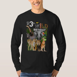 T-shirt Enfants C'est mon 3e anniversaire sauvage Safari A
