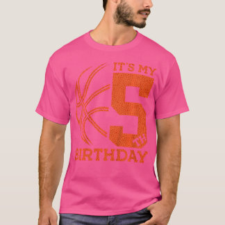 T-shirt Enfants C'Est Mon 5E Anniversaire Basketball 5E An
