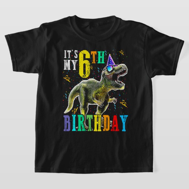 T-shirt Enfants C'est mon 6e anniversaire Joyeux 6 ans Din (Poser)