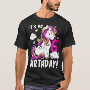 T-shirt Enfants C'est mon 6e anniversaire Unicorn