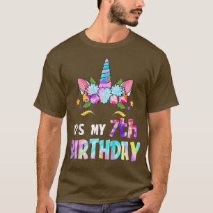 T-shirt Enfants C'est mon 7e anniversaire 7 ans Unicorn Gi