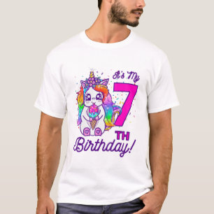 T-shirt Enfants C'est mon 7e anniversaire Crème glacée Rai