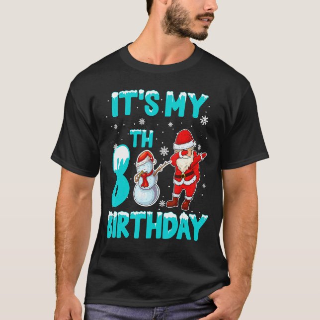 T-shirt Enfants C'est mon 8e anniversaire 8 ans Dabbing Sn (Devant)