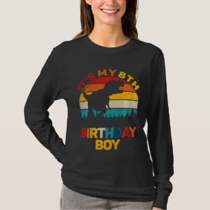 T-shirt Enfants C'est mon 8e anniversaire Garçons Dinosaur