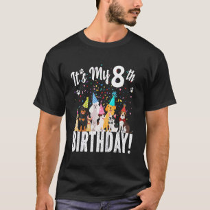 T-shirt Enfants C'Est Mon 8e Anniversaire Jeune Fille Avec