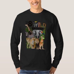 T-shirt Enfants C'est mon 8e anniversaire sauvage Safari A