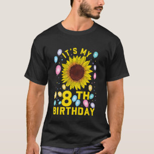 T-shirt Enfants C'est mon 8e anniversaire tournesol 8 ans