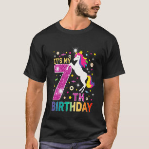 T-shirt Enfants C'est mon septième 7e anniversaire Sept 7