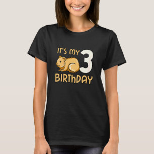 T-shirt Enfants C'est My 3 Anniversaire Hamster 3ème Anniv
