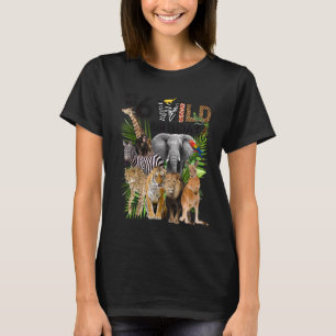 T-shirt Enfants C'est My 6th Wild Birthday Safari Animals 
