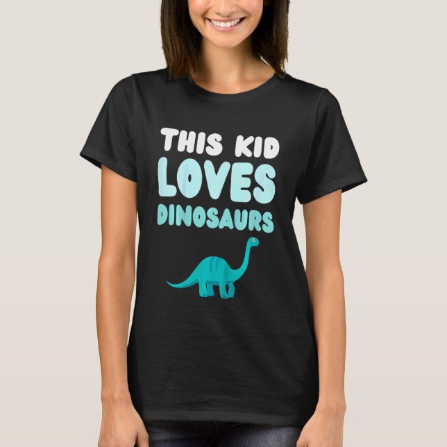 T-shirt Enfants Cet Enfant Aime Les Dinosaures Amusants No (Devant)