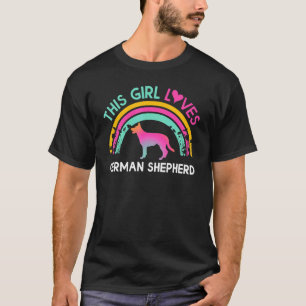 T-shirt Enfants Cette fille aime berger allemand mignon ar
