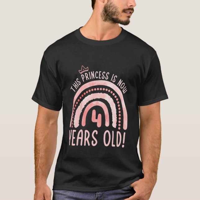 T-shirt Enfants Cette princesse a 4 ans 4e anniversaire Fo (Devant)