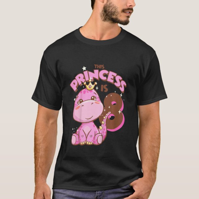 T-shirt Enfants Cette princesse est 8 filles 8e anniversai (Devant)