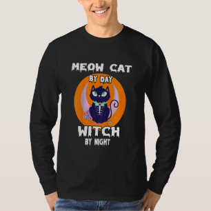 T-shirt Enfants Chat De Jour Sorcière De Nuit