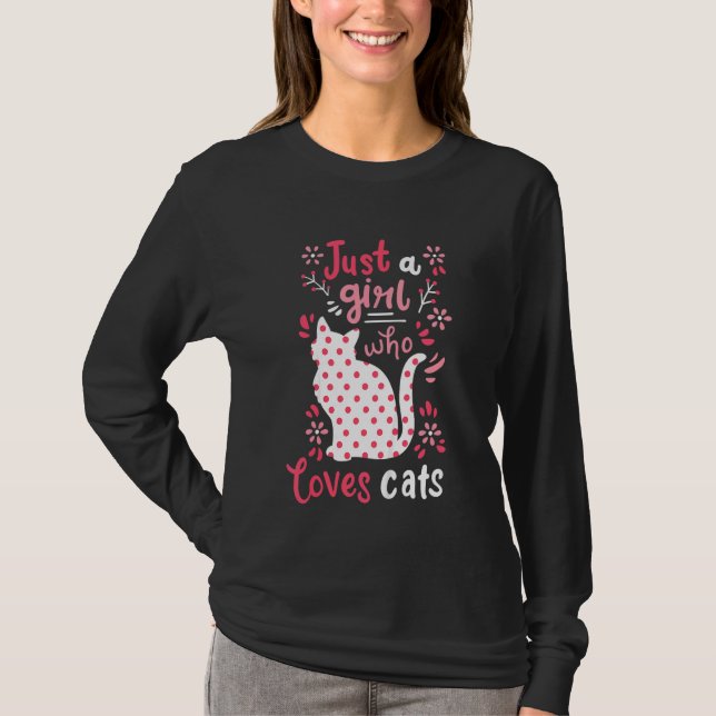 T-shirt Enfants Chat Juste Une Fille Chats (Devant)