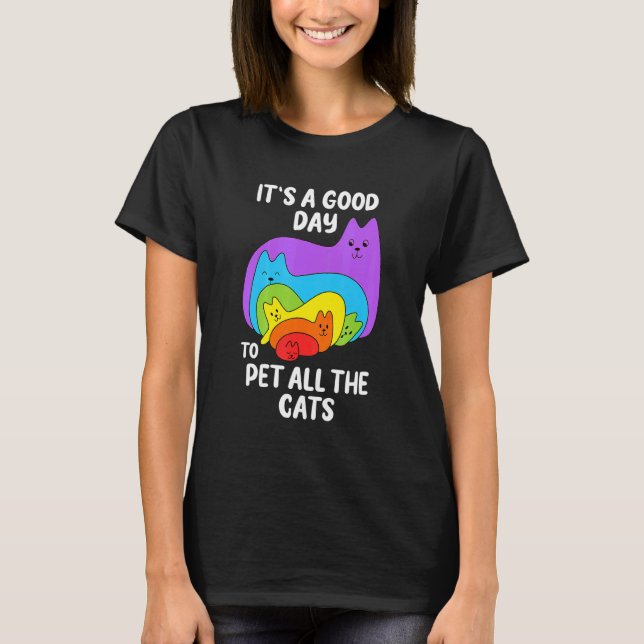 T-shirt Enfants Chat Rainbow Kitten pour filles garçons (Devant)