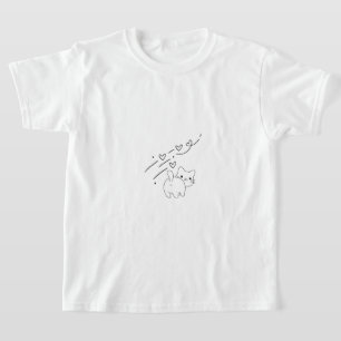 T-shirt Enfants Chats Minimalistes Drôles