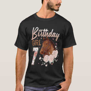 T-shirt Enfants Cheval 7 Anniversaire Fille B jour 7 Année