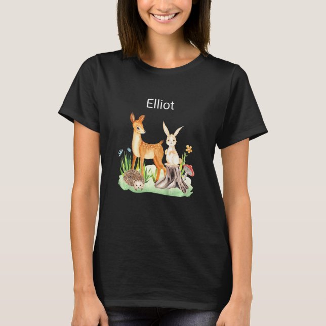 T-shirt Enfants chevreuils hérisson de lapin Elliot (Devant)