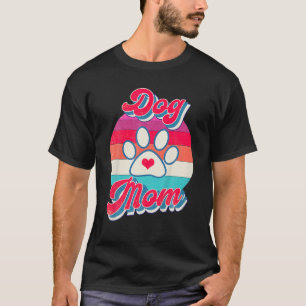 T-shirt Enfants Chien Maman Rétro Les années 70 Style Chie