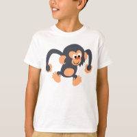 T-shirt Enfants Chimpanzé Cartoon Bouncy Cute