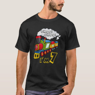 T-shirt Enfants Choo Choo J'ai 7 ans Locomotive Boys Tra