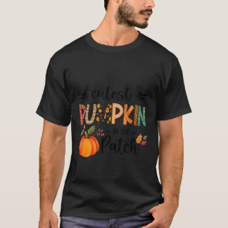 T-shirt Enfants Citrouille Cutest Dans Le Patch Halloween