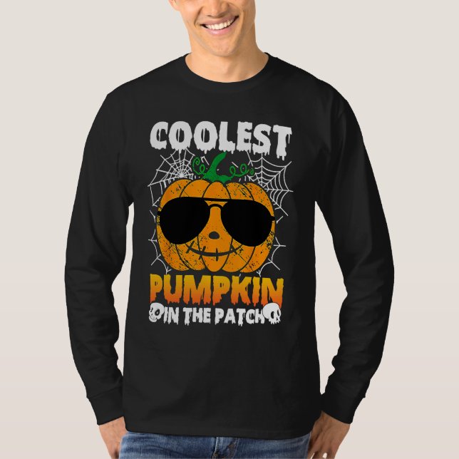 T-shirt Enfants Citrouille la Plus Cool dans le Patch Todd (Devant)