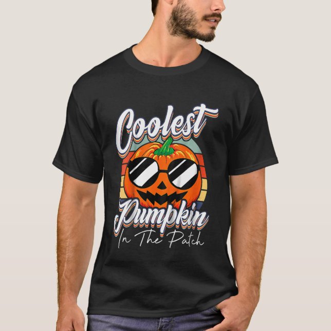 T-shirt Enfants Citrouille le plus frais dans le Patch Boy (Devant)