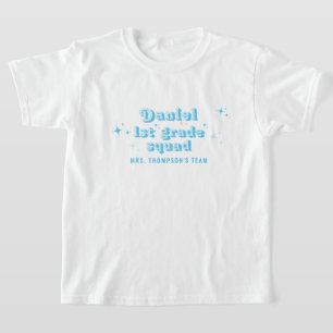 T-shirt Enfants Classe Bleue Nom de l'enseignant Équipe N'