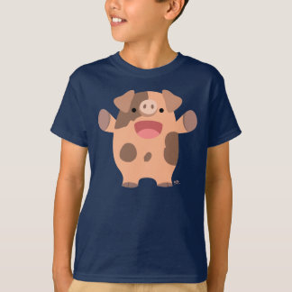 T-shirt Enfants Cochon de Cartoon Sympa