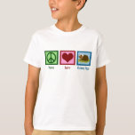 T-shirt Enfants cochons mignons de Guinée<br><div class="desc">Peace Love Guinea Pigs Kids T-Shirt. Un joli signe de paix,  un coeur,  et un mignon cobaye animal de compagnie.</div>