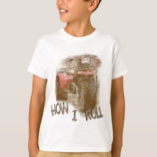 T-shirt Enfants comment JE ROULE le rétro tricycle rouge