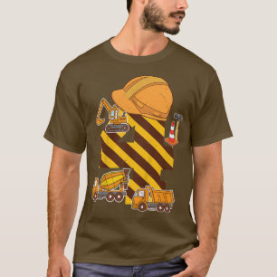 T-shirt Enfants Construction Camion 4e anniversaire Garçon