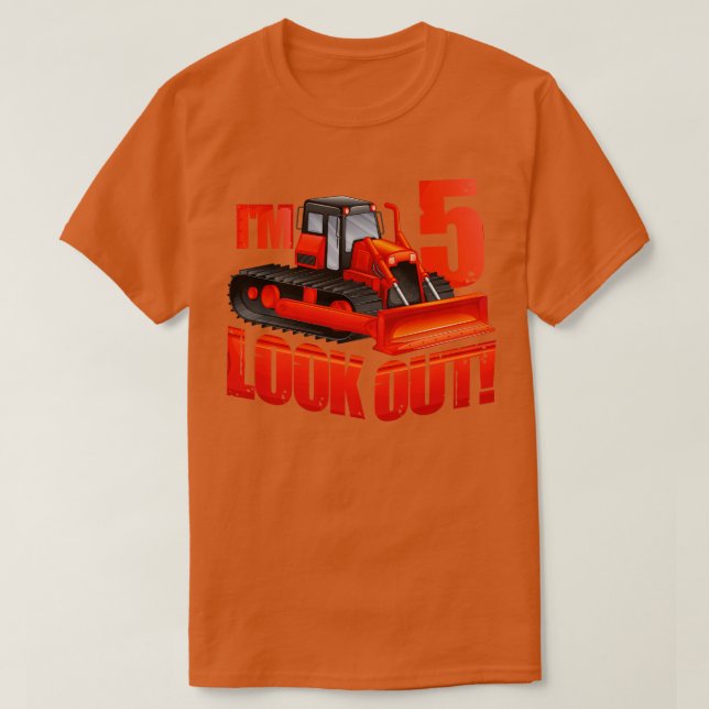 T-shirt Enfants Construction Camion 5e anniversaire garçon (Design devant)