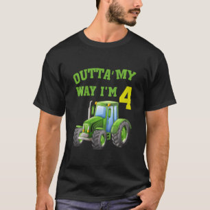 T-shirt Enfants Cool ferme tracteur 4e anniversaire Outta'