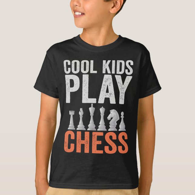 T-shirt Enfants cool Jouer aux échecs Amoureux du jeu d'éc (Devant)