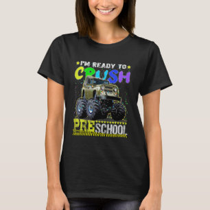 T-shirt Enfants Cool Monster Truck Préscolaire Retour À L'