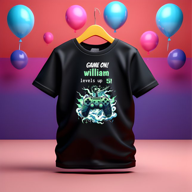 T-shirt Enfants cool niveau de jeu jusqu'à 5e anniversaire (Créateur téléchargé)
