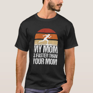 T-shirt Enfants Courir Maman Ma Mère Est Plus Rapide Que T