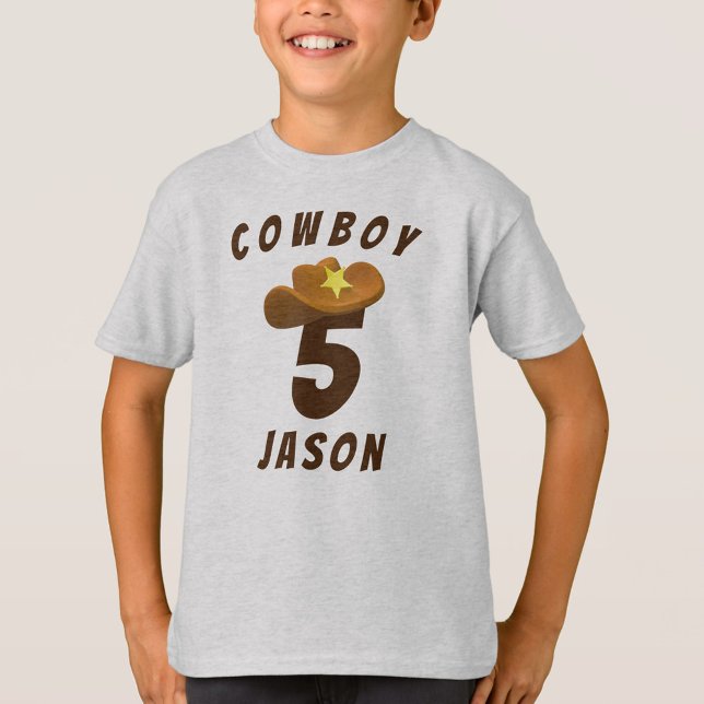 T-shirt Enfants Cowboy Anniversaire (Créateur téléchargé)