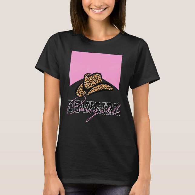 T-shirt Enfants Cowgirl Western Boots Casquette Spurs Girl (Devant)