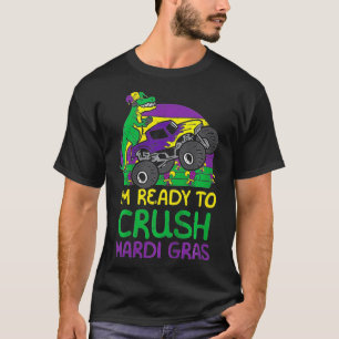T-shirt Enfants Crush Mardi Gras Dino Monster Truck Funny 