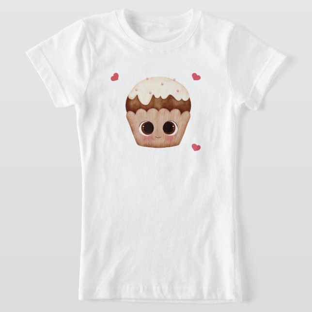 T-Shirt Enfants Cupcake Chocolat Kawaii (Poser)