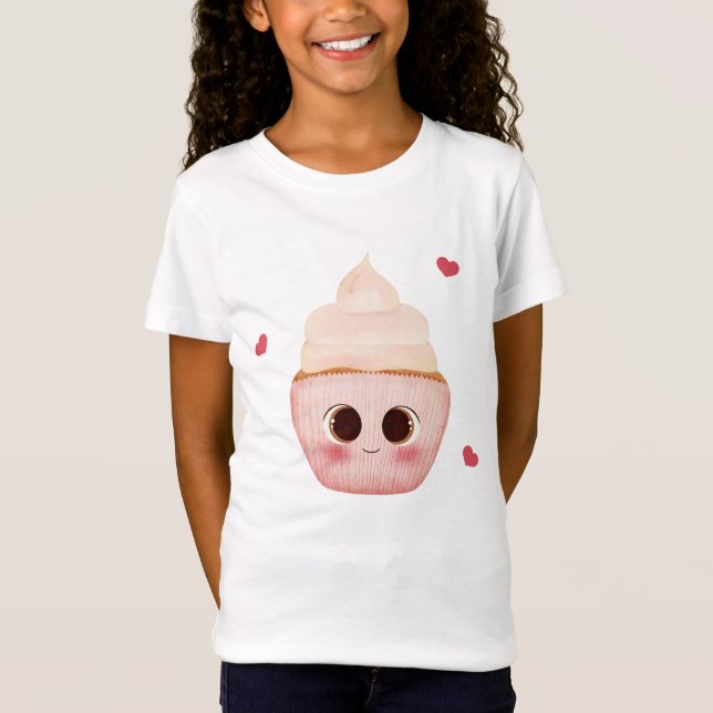 T-Shirt Enfants Cupcake Kawaii (Devant)