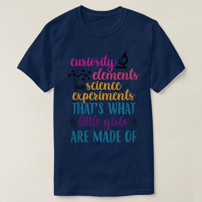 T-shirt Enfants Curiosity Eléments et expériences scientif (Design devant)
