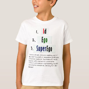T-shirt Enfants Customisés colorés Id, Ego et Superego Art