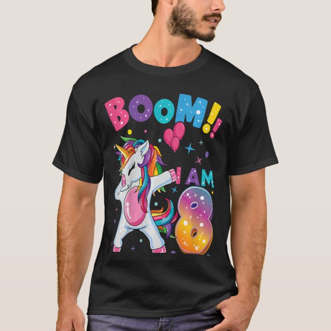 T-shirt Enfants Dabbing Anniversaire 8 Anniversaire 8e Ann (Devant)
