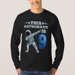 T-shirt Enfants Dabbing Astronaut 9 ans Anniversaire Garço